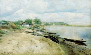 Fishing Village On The Dnieper River — Konstantin Yakovlevich Kryzhitsky
