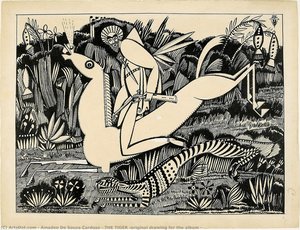 El Tigre (dibujo Original Para El Álbum — Amadeo De Souza Cardoso