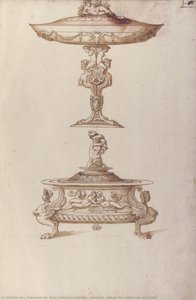 Design For A Salt Cellar And Tazza — Francesco De Rossi (francesco Salviati) (cecchino)