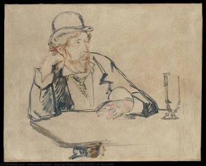 George Moore (1852–1933) At The Café — Édouard Manet