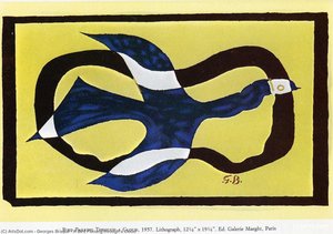 Un Uccello Che Passa Attraverso Una Nuvola — Georges Braque