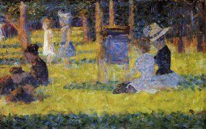 Kobieta Siedząca I Przyczepek — Georges Pierre Seurat