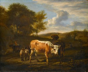 Mountainous Landscape With Cows, Adriaen Van De Velde, 1663 — Adriaen Van De Velde