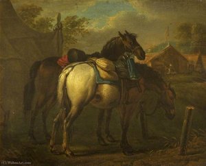 Two Pack Horses — Pieter Van Bloemen