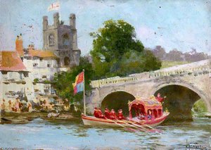 George V On The Royal Barge At Henley, 1912 — John Arthur Fraser