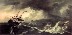 Ships Running Aground In A Storm — Ludolf Backhuysen I