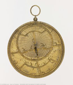 Astrolabe With Inscriptions In Gothic And Arabic — Jean Le Fondeur