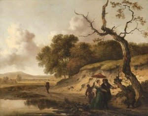 Landscape In Dunes With A Married Couple — Jan Jansz Wijnants