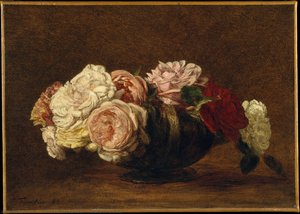 Roses In A Bowl — Henri Fantin-latour