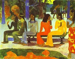 Ta Matete (wir Gehen Heute Nicht Auf Den Markt) — Eugène Henri Paul Gauguin