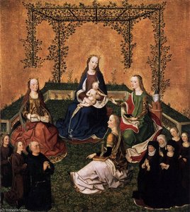 And Child With Three Saints — Master Of The Life Of The Virgin