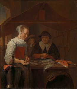 The Fishwife, Quiringh Gerritsz. Van Brekelenkam, 1650 - 1670 — Quiringh Gerritsz. Van Brekelenkam