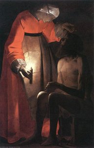 Hohn Der Frau Gegenüber Job — Georges De La Tour