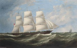 The Full-rigger Vespasian At Sea — Samuel Walters