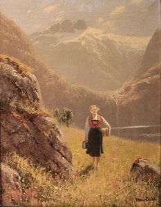 Girl In A Summer Landscape — Hans Dahl