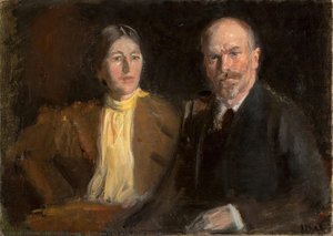 Self-portrait With Anna Ancher — Michael Peter Ancher