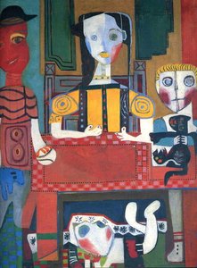 Family And Pink Table — Will Barnet