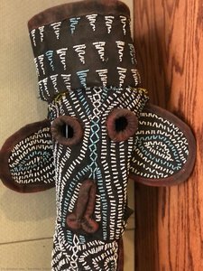 Beaded Ceremonial Elephant Mask, Close Up — Bamileke Tribe