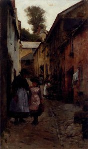 A Street In Newlyn — Stanhope Alexander Forbes