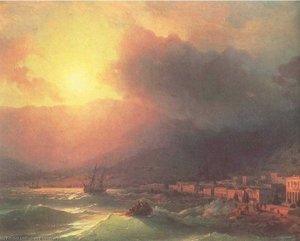 Blick Auf Jalta Am Abend — Iwan Aiwazowski