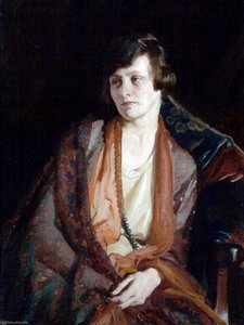 Portrait Of A Lady With A Chiffon Scarf — William Charles Penn
