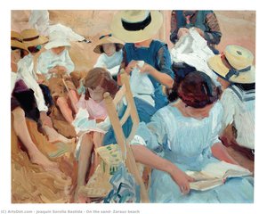 Sulla Sabbia, Spiaggia Di Zarauz — Joaquín Sorolla Y Bastida