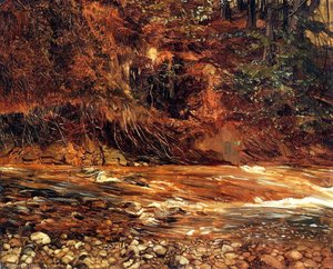 Mountain Stream In Prien — Wilhelm Trübner