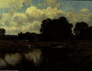 Rushy Meadows By The Kennet — Edward Wilkins Waite