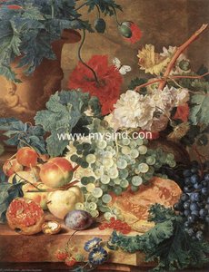 Fruit Still-life — ヤン・ファン・ホイスム
