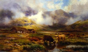 Highland Cattle In A Landscape — Louis Bosworth Hurt