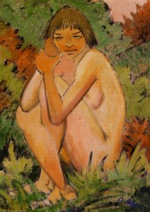 Seated Nude In The Countryside — Otto Mueller