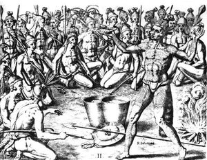 Chief Saturiba Goes To War — Theodore De Bry