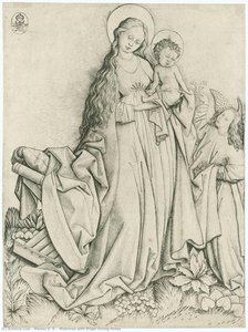 Madonna With Angel Giving Roses — Master E. S.