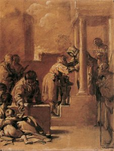 The Meeting Of St Anne And Joachim At The Golden Gate — Bartolomeo Schedoni
