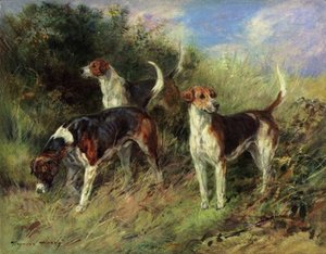 Dandy, Nigel And Sapphire; North Shropshire Foxhounds — Heywood Hardy