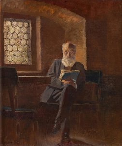 Man Reading. Baron Eduard Mednyánszky, The Painter´s Father — László Mednyánszky