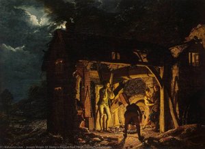 English Iron Forge Viewed From Outside — Joseph Wright Of Derby