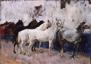 Horses At Palma — John Singer Sargent