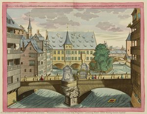Museumsbrücke Over The Pegnitz, Looking East, With Heilig-geist-spital — Johann Andreas Graff