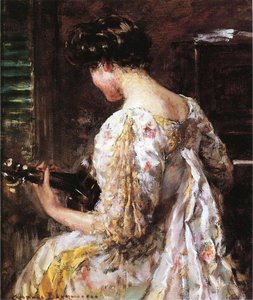 Woman With Guitar — James Carroll Beckwith