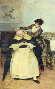 The Haircut — Vicente Palmaroli Y Gonzalez