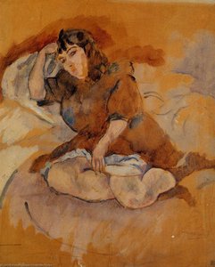Italian Girl, Seated — Julius Mordecai Pincas