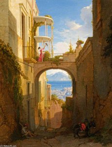 Mediterranean Bay Seen Through An Arch — Penry Williams