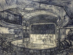 The Darkened Theatre, Interior Scene Of The Bristol Empire And Music Hall In The 1940s — Francis Hewlett