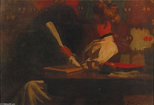 Woman In An Interior, Reading — Thomas Pollock Anshutz