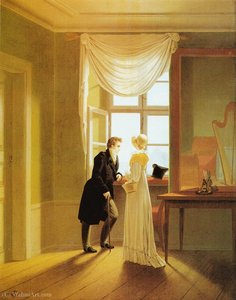 Couple At The Window — Georg Friedrich Kersting
