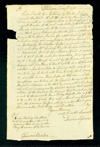 Deposition Of Darius Sessions Esq. Sworn Before Governor Wanton Deposition Of Darius Sessions Esq. Sworn Before Governor Wanton — Darius Sessions, 1717-1809