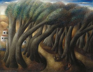 Old Sycamore Trees, (1927) — Reuven Rubin