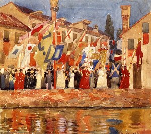 Procession, Venice — Maurice Brazil Prendergast