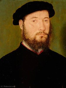 Portrait Of An Unknown Man With A Red Collar — Corneille De Lyon